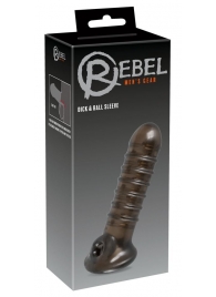 Насадка на пенис Rebel smoke с рёбрышками и отверстием под мошонку - Orion - в Реутове купить с доставкой