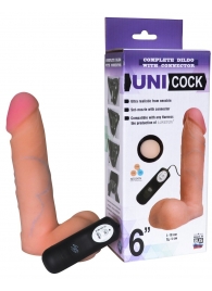 Фаллическая насадка Харнесс UNICOCK 6  с вибрацией - 18 см. - LOVETOY (А-Полимер) - купить с доставкой в Реутове