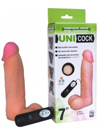 Фаллическая насадка Харнесс UNICOCK 7  с вибрацией - 19 см. - LOVETOY (А-Полимер) - купить с доставкой в Реутове