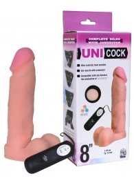 Фаллическая насадка Харнесс UNICOCK 8  с вибрацией - 20 см. - LOVETOY (А-Полимер) - купить с доставкой в Реутове