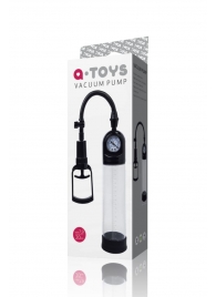 Чёрная вакуумная помпа A-toys с манометром и прозрачной колбой - A-toys - в Реутове купить с доставкой