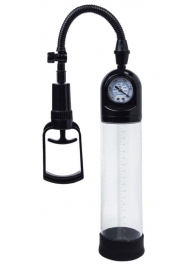 Чёрная вакуумная помпа A-toys с манометром и прозрачной колбой - A-toys - в Реутове купить с доставкой