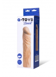 Насадка с ярко выраженной головкой и рельефным стволом - 19 см. - A-toys - в Реутове купить с доставкой