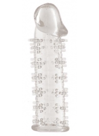 Гелевая прозрачная насадка с шипами - 12 см. - Toyfa Basic - в Реутове купить с доставкой