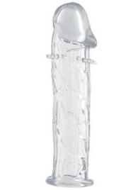 Гладкая прозрачная насадка с усиками под головкой - 12,5 см. - Toyfa Basic - в Реутове купить с доставкой