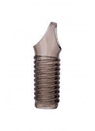 Дымчатая насадка с рёбрышками и подхватом мошонки ToyFa XLover - 12,5 см. - ToyFa - в Реутове купить с доставкой