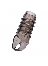 Открытая дымчатая насадка с точками и рёбрами ToyFa XLover - 11,5 см. - ToyFa - в Реутове купить с доставкой