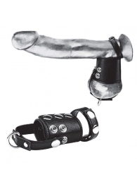 Кольцо на член и мошонку Cock Ring With 2  Ball Stretcher And Optional Weight Ring - BlueLine - в Реутове купить с доставкой