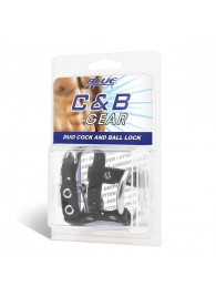 Утяжка на пенис на замочке Duo Cock And Ball Lock - BlueLine - купить с доставкой в Реутове