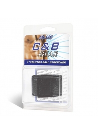 Чёрная утяжка на мошонку 1  Velcro Ball Stretcher - BlueLine - купить с доставкой в Реутове