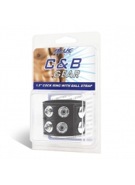 Ремень на член и мошонку 1.5  Cock Ring With Ball Strap - BlueLine - купить с доставкой в Реутове