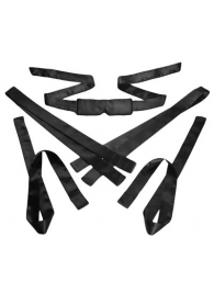 Бондажный набор из сатиновых лент Bordeaux 5 Piece Satin Bondage Set - XR Brands - купить с доставкой в Реутове