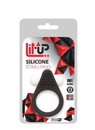 Чёрное эрекционное кольцо LIT-UP SILICONE STIMU RING 1 BLACK - Dream Toys - в Реутове купить с доставкой