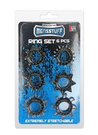 Набор из 6 дымчатых эрекционных колец MENZSTUFF 6PC STRECHEABLE RING SET - Dream Toys - в Реутове купить с доставкой