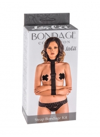 Ошейник с длинной лентой и наручниками Strap Bondage Kit One Size - Lola Games - купить с доставкой в Реутове