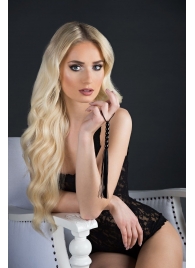 Чёрная мини-плеть из резины Rubber Mini Whip - 22 см. - Blush Novelties - купить с доставкой в Реутове