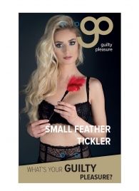 Пластиковая метелочка с красными пёрышками Small Feather Tickler - 32 см. - Blush Novelties - купить с доставкой в Реутове