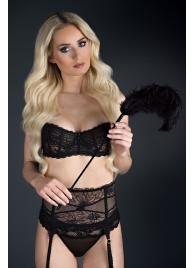 Стек с большим чёрным пером Large Feather Tickler - 65 см. - Blush Novelties - купить с доставкой в Реутове