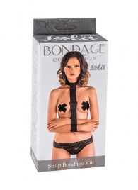 Ошейник с длинной лентой и наручниками Strap Bondage Kit Plus Size - Lola Games - купить с доставкой в Реутове