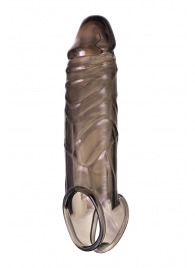 Дымчатая фаллическая насадка с подхватом и закрытой головкой - 16,2 см. - ToyFa - в Реутове купить с доставкой