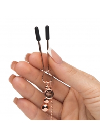 Золотистые зажимы для сосков и клитора All Sensation Nipple and Clitoral Chain - Fifty Shades of Grey - купить с доставкой в Реутове