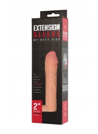 Телесная насадка-удлинитель Extension sleeve с подхватом - 17 см. - Sitabella - в Реутове купить с доставкой