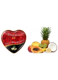 Массажная свеча с ароматом экзотических фруктов Bougie Massage Candle - 35 мл. - Plaisir Secret - купить с доставкой в Реутове