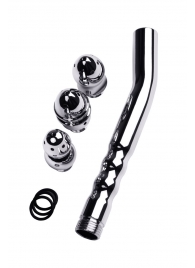 Металлический анальный душ с тремя насадками - ToyFa - купить с доставкой в Реутове
