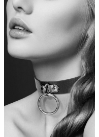 Узенький ошейник из полиуретана с кольцом - Bijoux Pour Toi - купить с доставкой в Реутове
