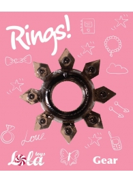 Чёрное эрекционное кольцо Rings Gear - Lola Games - в Реутове купить с доставкой