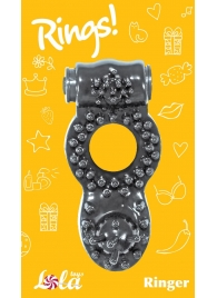 Чёрное эрекционное кольцо Rings Ringer - Lola Games - в Реутове купить с доставкой