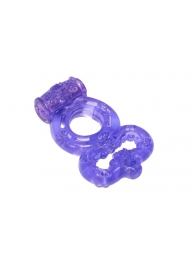 Фиолетовое эрекционное кольцо Rings Treadle с подхватом - Lola Games - в Реутове купить с доставкой