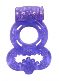 Фиолетовое эрекционное кольцо Rings Treadle с подхватом - Lola Games - в Реутове купить с доставкой