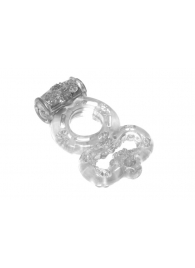 Прозрачное эрекционное кольцо Rings Treadle с подхватом - Lola Games - в Реутове купить с доставкой