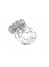 Прозрачное эрекционное кольцо с вибрацией Rings Axle-pin - Lola Games - в Реутове купить с доставкой