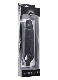 Чёрная увеличивающая насадка на член Mamba Cock Sheath Packaged - 16,5 см. - XR Brands - в Реутове купить с доставкой