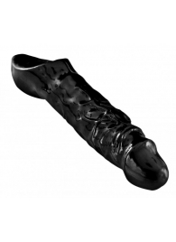 Чёрная увеличивающая насадка на член Mamba Cock Sheath Packaged - 16,5 см. - XR Brands - в Реутове купить с доставкой