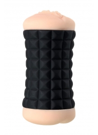 Двухсторонний мастурбатор JOS JANICE в черном цилиндре - JOS - в Реутове купить с доставкой