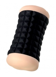 Двухсторонний мастурбатор JOS JANICE в черном цилиндре - JOS - в Реутове купить с доставкой