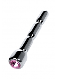 Серебристый уретральный плаг со стразом - 7 см. - ToyFa - купить с доставкой в Реутове