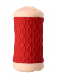 Двухсторонний мастурбатор JOS  NADIN в красном цилиндре - JOS - в Реутове купить с доставкой