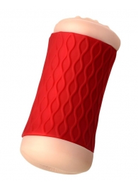 Двухсторонний мастурбатор JOS  NADIN в красном цилиндре - JOS - в Реутове купить с доставкой