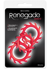 Набор из 3 красных эрекционных колец Renegade Gears - NS Novelties - в Реутове купить с доставкой