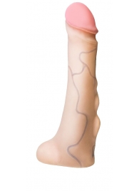 Реалистичная насадка с мошонкой REAL Standard - 18 см. - LOVETOY (А-Полимер) - купить с доставкой в Реутове