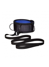 Чёрно-синий неопреновый ошейник с поводком - Sitabella - купить с доставкой в Реутове