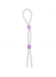 Прозрачное эрекционное кольцо-лассо SILICONE LASSO COCK RING DUAL BEADS - NMC - в Реутове купить с доставкой