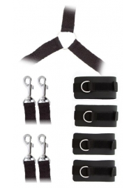 Комплект наручников и поножей LUXURIOUS BED RESTRAINT CUFF SET - Blush Novelties - купить с доставкой в Реутове