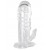 Прозрачная гелевая насадка с клиторальным отростком - 13 см. - Toyfa Basic - в Реутове купить с доставкой
