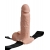 Телесный перезаряжаемый вибрострапон 7  Hollow Rechargeable Strap-on with Balls - 20,3 см. - Pipedream - купить с доставкой в Реутове