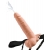 Телесный полый страпон с имитацией эякуляции 7.5  Hollow Squirting Strap-On with Balls Flesh - 21,6 см. - Pipedream - купить с доставкой в Реутове